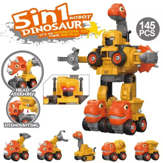 Five-in-one Transforming Dinasour Set_battery included