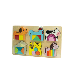 Wooden Animal Building Puzzle
