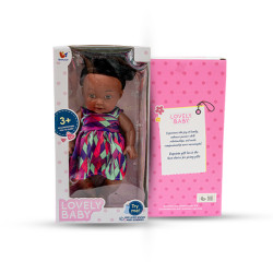 12 Inch bottle blowing 12 tone black female doll