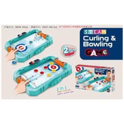 Curling table bowling game