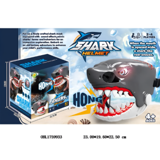 Shark mask headgear (with sound, light, and music)