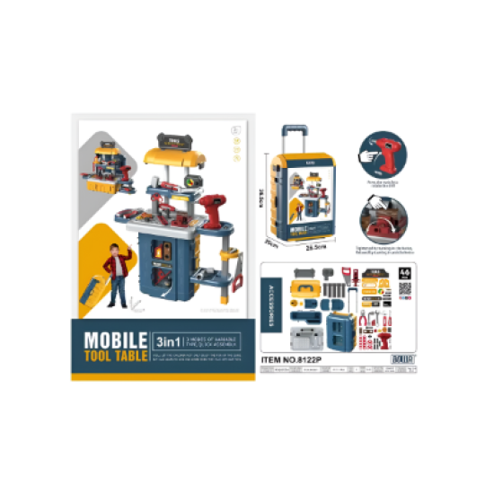 3-in-1 tool trolley case