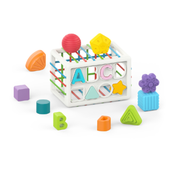 Puzzle rectangular Cesare with building blocks