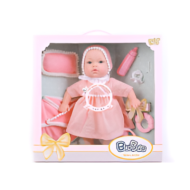 12-inch cotton female doll with 12 sound IC pillow square towel baby bottle rattle and other accessories