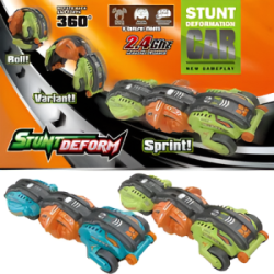 New color scheme deformation rolling roller stunt car [remote control of handle+watch+dual touch sensing]