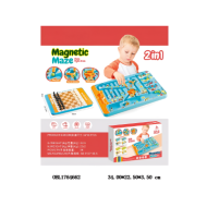 Transportation model magnetic maze with flying chess (2-in-1)