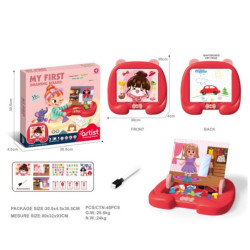 Girls magnetic puzzle drawing board