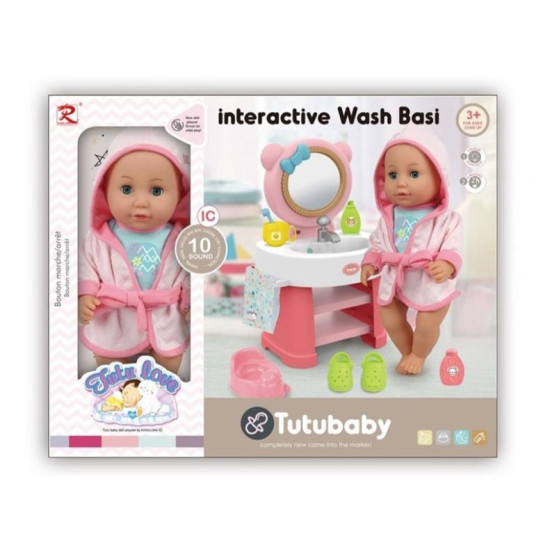 14 inch doll with washing table