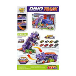 Dinosaur storage, transformation, competitive devouring rail container truck with two alloy cars