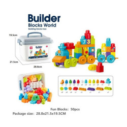 Large particle Bricks-digital train 50pcs