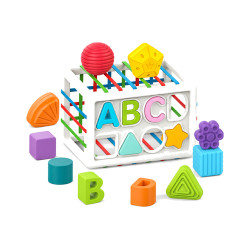 Puzzle rectangular Cesare with building blocks