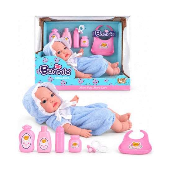 12 INCH full vinyl baby two-piece sweater DOLL bottles and jars and other accessories
