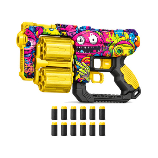 Manual continuous (L) firing soft bullet gun UV spray printing
