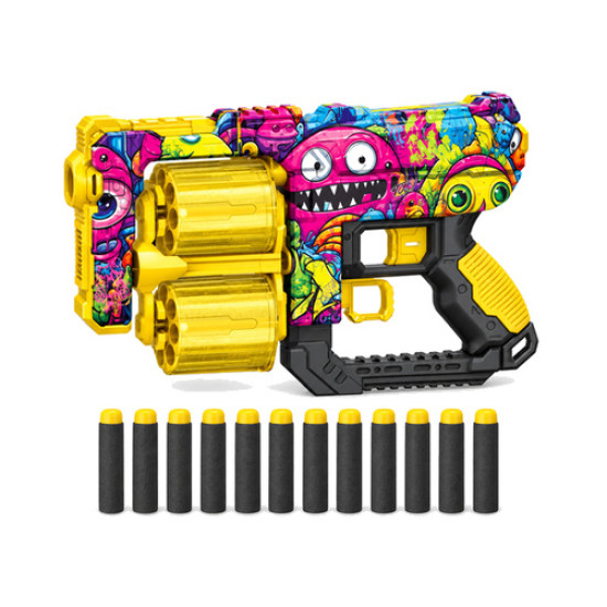 Manual continuous (L) firing soft bullet gun UV spray printing