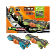 New color scheme deformation rolling roller stunt car [remote control of handle+watch+dual touch sensing]