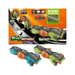 New color scheme deformation rolling roller stunt car [remote control of handle+watch+dual touch sensing]
