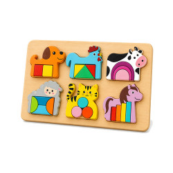 Wooden Animal Building Puzzle
