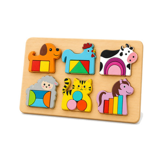 Wooden Animal Building Puzzle