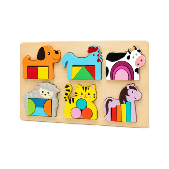 Wooden Animal Building Puzzle