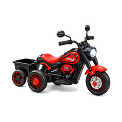 3-Wheel Chopper Style Kids Ride-On Electric Motorcycle with Cargo Basket