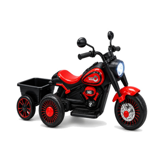 3-Wheel Chopper Style Kids Ride-On Electric Motorcycle with Cargo Basket